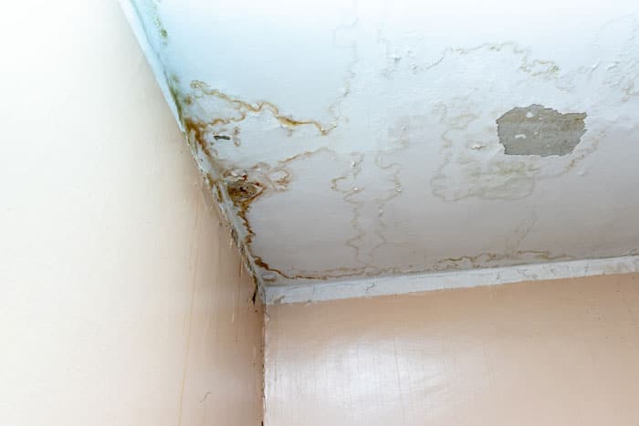Desperfectos en techo por humedades por filtración