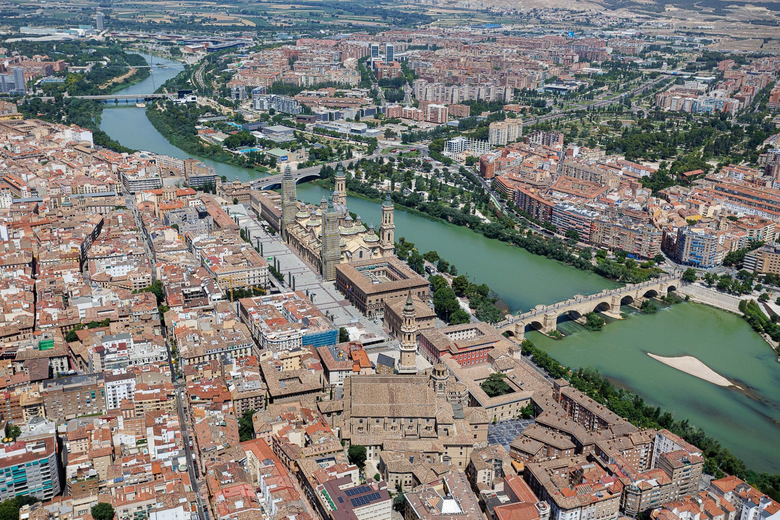 vista aérea de zaragoza