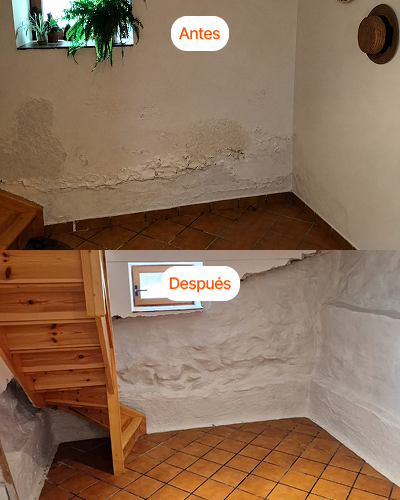 Vivienda arreglada por humedad por filtracion lateral
