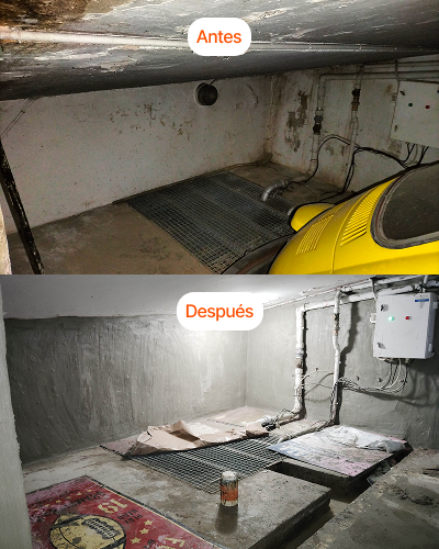 Humedad por filtracion lateral arreglada